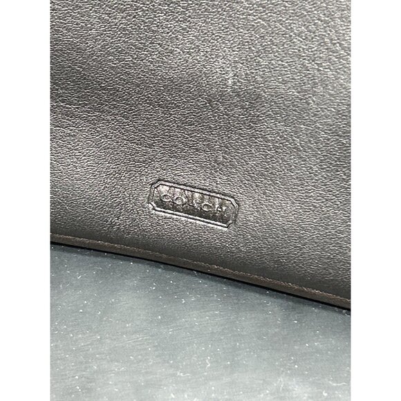 Coach Black Leather Zip Clutch Wallet With Tag - Picture 3 of 9